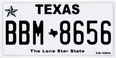 TX license plate BBM8656