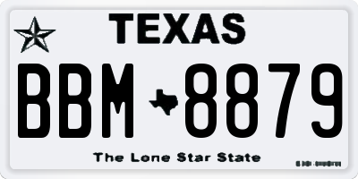 TX license plate BBM8879