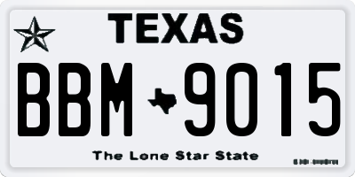 TX license plate BBM9015