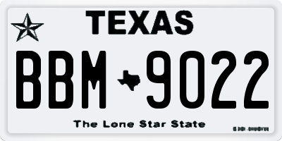 TX license plate BBM9022