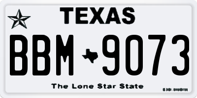 TX license plate BBM9073