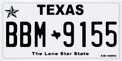 TX license plate BBM9155
