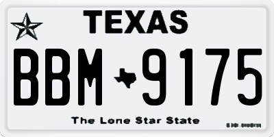 TX license plate BBM9175