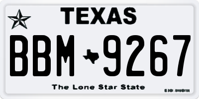 TX license plate BBM9267