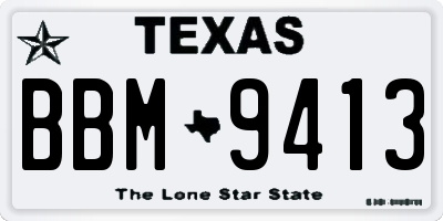 TX license plate BBM9413