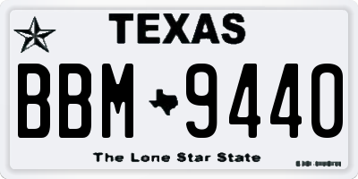 TX license plate BBM9440