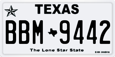 TX license plate BBM9442