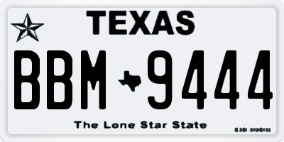 TX license plate BBM9444