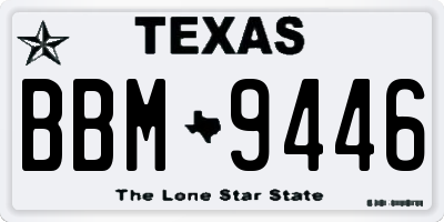 TX license plate BBM9446
