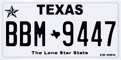 TX license plate BBM9447