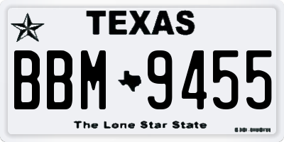 TX license plate BBM9455