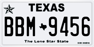 TX license plate BBM9456