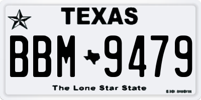 TX license plate BBM9479