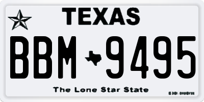 TX license plate BBM9495