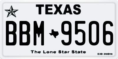 TX license plate BBM9506