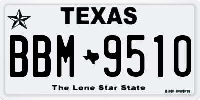 TX license plate BBM9510