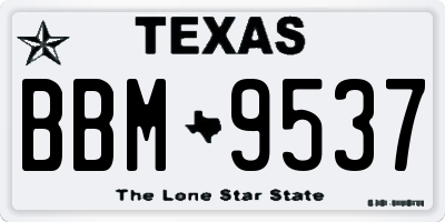 TX license plate BBM9537