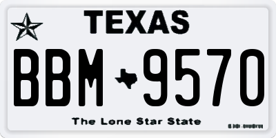 TX license plate BBM9570