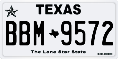 TX license plate BBM9572