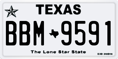 TX license plate BBM9591