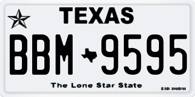 TX license plate BBM9595