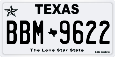 TX license plate BBM9622