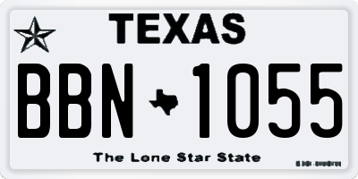 TX license plate BBN1055