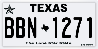 TX license plate BBN1271