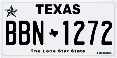 TX license plate BBN1272