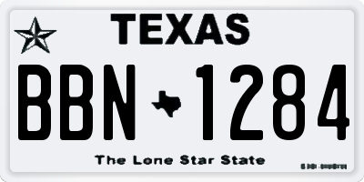 TX license plate BBN1284