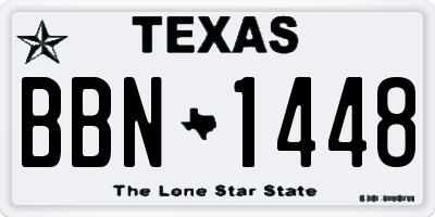 TX license plate BBN1448