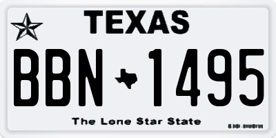 TX license plate BBN1495