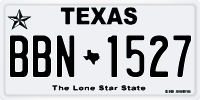 TX license plate BBN1527