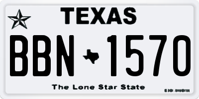 TX license plate BBN1570