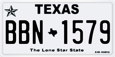 TX license plate BBN1579