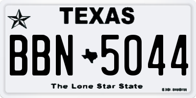 TX license plate BBN5044