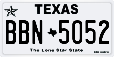 TX license plate BBN5052