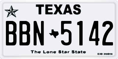 TX license plate BBN5142