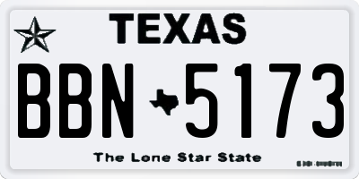 TX license plate BBN5173