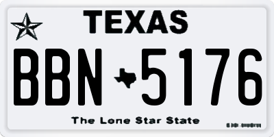 TX license plate BBN5176