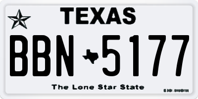 TX license plate BBN5177