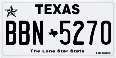 TX license plate BBN5270