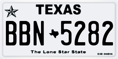 TX license plate BBN5282