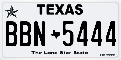 TX license plate BBN5444