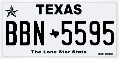 TX license plate BBN5595