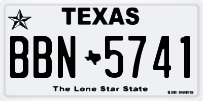 TX license plate BBN5741