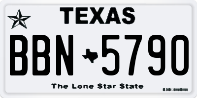 TX license plate BBN5790
