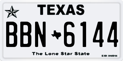 TX license plate BBN6144