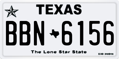 TX license plate BBN6156