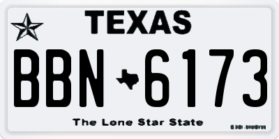 TX license plate BBN6173